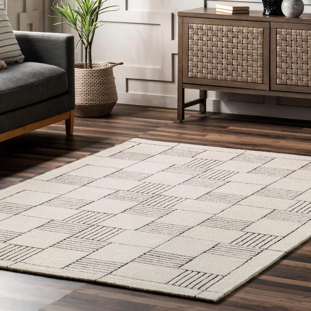 Danika Ivory 9' x 12' Handmade Wool Area Rug