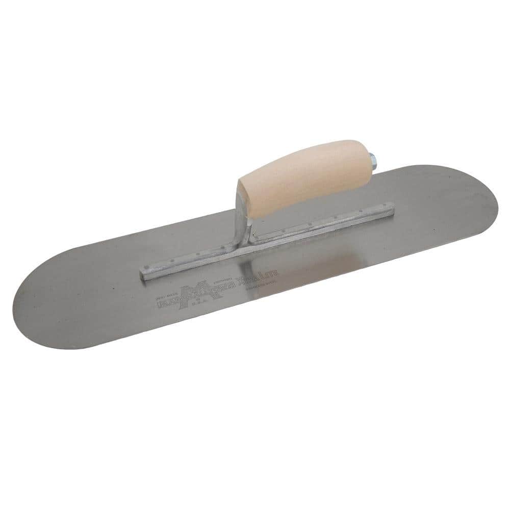 18 in. x 5 in. Stainless Steel Exposed Rivet Pool Trowel - Wood Handle price history on PriceWatchPro
