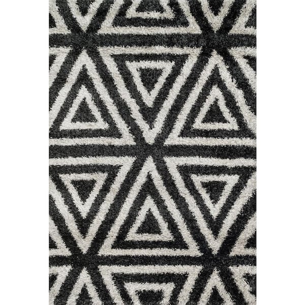 Loloi Rugs Cosma Lifestyle Collection Charcoal/Ivory 3 ft. 9 in. x 5 ft. 6 in. Area Rug