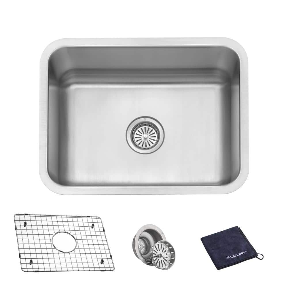 23-Inch Satin Stainless Steel Undermount Single Bowl Kitchen Sink