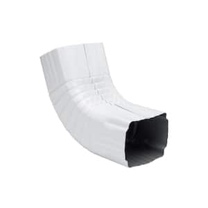 3 in. x 4 in. White Aluminum Downspout A-Elbow