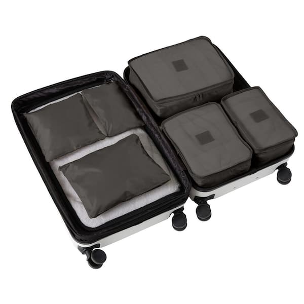 GForce 6-Piece Deluxe Traveling Packing Cube Set in Washed Black
