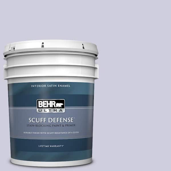 BEHR ULTRA 5 gal. #640C-2 Lavender Sparkle Extra Durable Satin Enamel Interior Paint & Primer