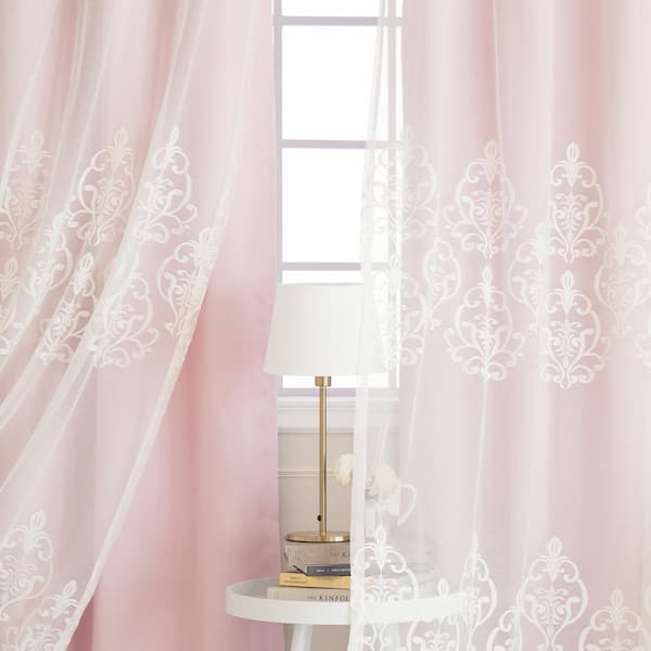 Buy Deco Velvet Solid 2PC Pink Curtain Set Online - Maspar