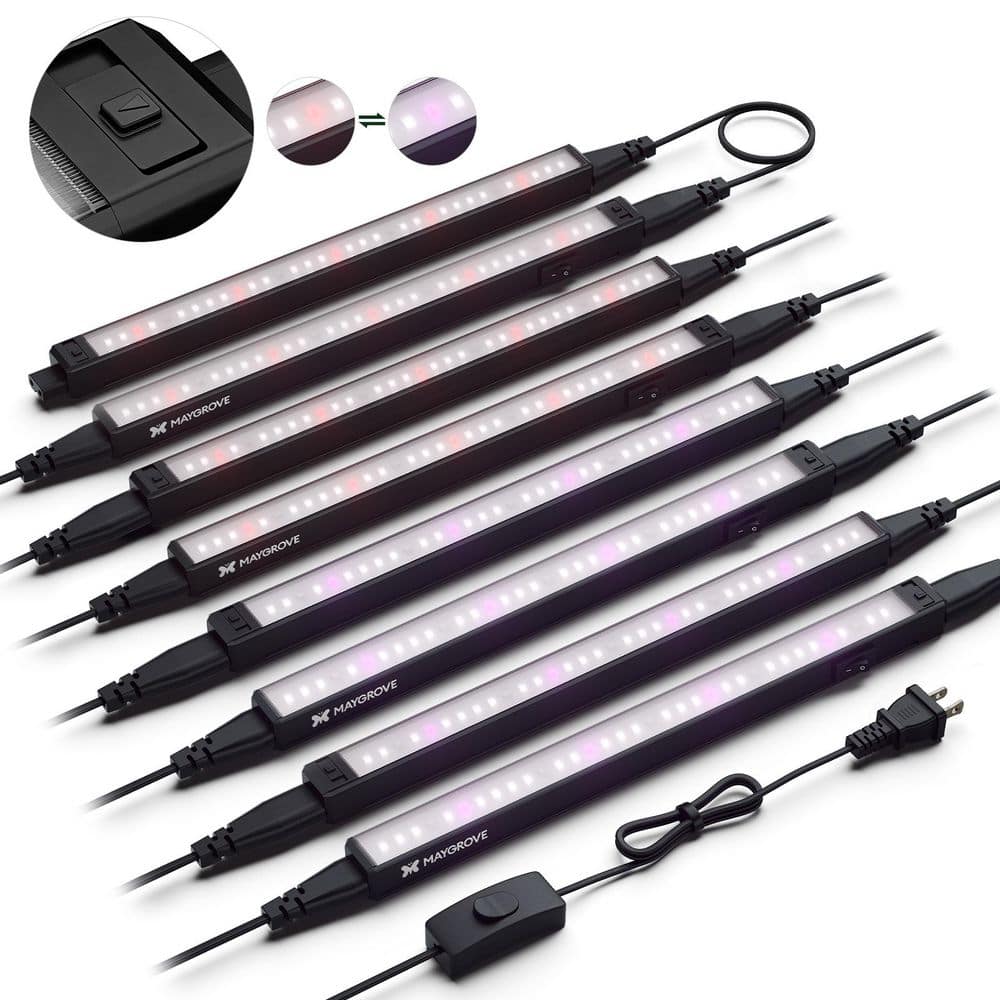 1 ft. 56W (8 x 7W) Tunable Spectrum T5 LED Grow Light in Black, 8-Pack price history on PriceWatchPro