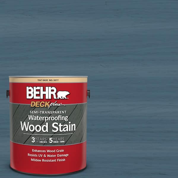 BEHR DECKplus 1 gal. #ST-107 Wedgewood Semi-Transparent Waterproofing Exterior Wood Stain