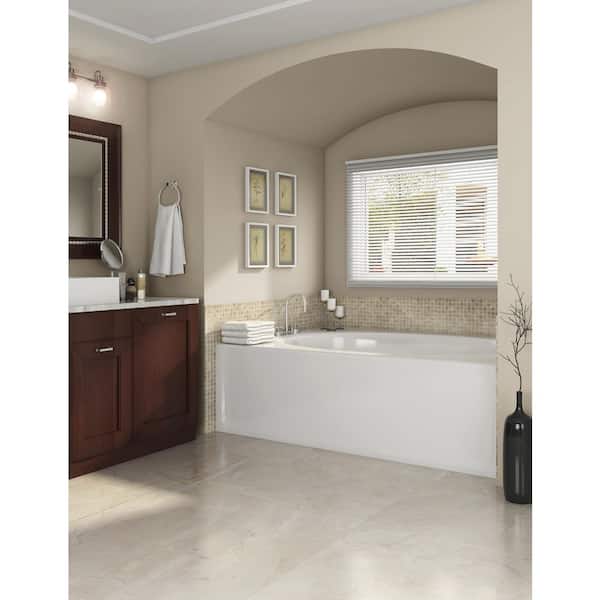 PROJECTA 60 in. x 42 in. Acrylic Right-Hand Drain Rectangular Alcove Whirlpool Bathtub in White PROJECTA 60 in. x 42 in. Acrylic Right-Hand Drain Rectangular Alcove Whirlpool Bathtub in White
