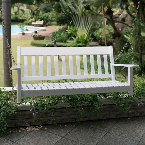Cambridge Casual Cambridge Casual Thames White Wood Porch Swing