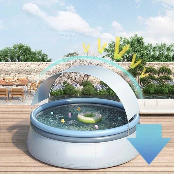【551】グラビティー　POOL MODEL 36 Summer Waves 12-ft x 12-ft x 36-in Inflatable Top Ring Round