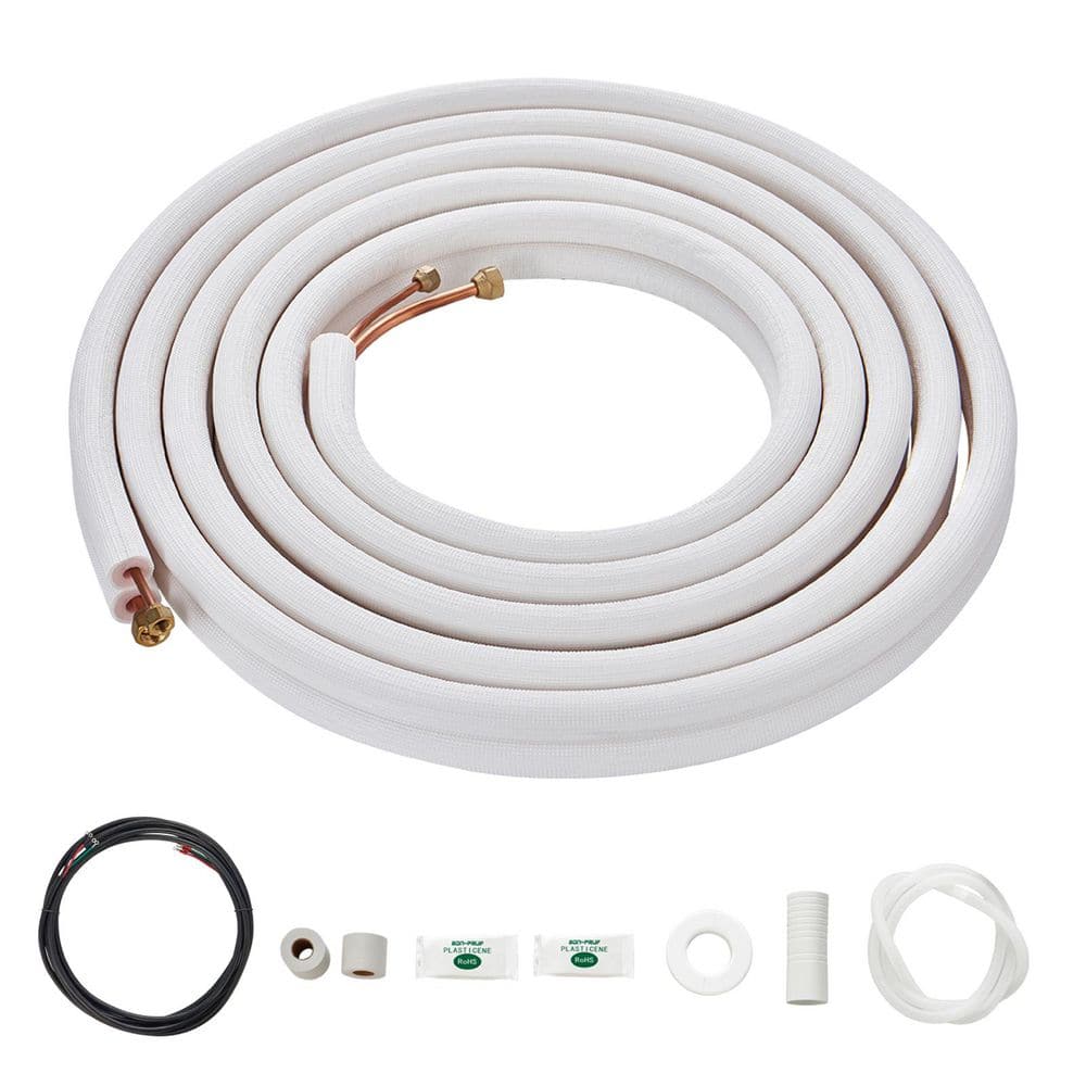 1/4in. and 1/2 in. Mini Split Line Set, 16 ft O. D Copper Pipes Tubing and Triple-Layer Insulation, for Air Conditioning price history on PriceWatchPro