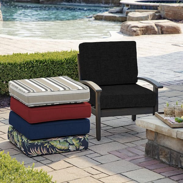 Arden Selections 24-in x 24-in 2-Piece Black Leala Deep Seat Patio