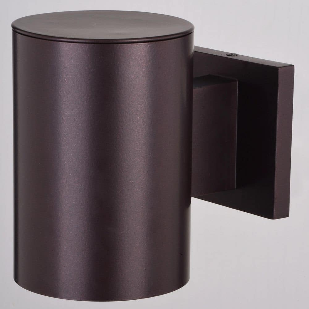 Chiasso Bronze Aluminum Dimmable Cylinder Sconce, 8"x7.25"