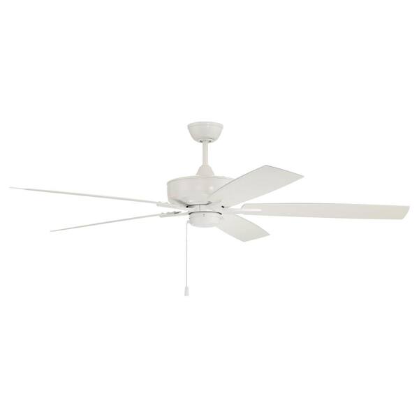 CRAFTMADE Outdoor Super Pro 60 in. Dual Mount Heavy-Duty, 3-Speed Reversible Motor Ceiling Fan in White Finish