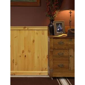 8 lin. ft. North America Knotty Pine Tongue and Groove Wainscot Paneling