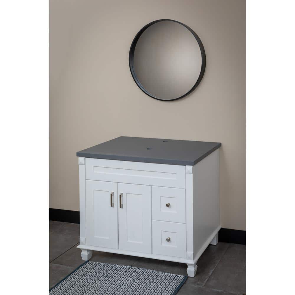 Eden Dark Gray Terrazzo 31'' Stone Vanity Top