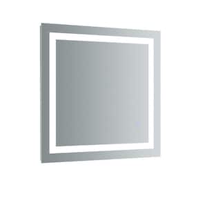 Santo 30 in. W x 30 in. H Frameless Square LED Light Bathroom Vanity Mirror