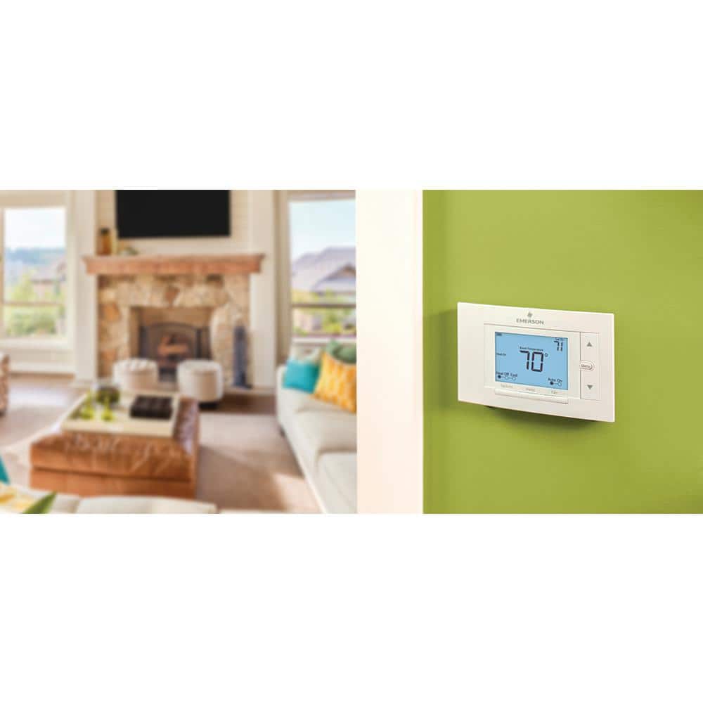 White Digital Non-Programmable Thermostat with Backlit Display