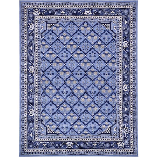 Unique Loom La Jolla Trellis Blue 9' 0 x 12' 0 Area Rug