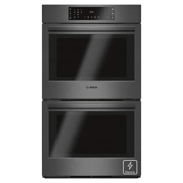 800 Series 30 in. Built-In Double Electric Convection Wall Oven in Black Stainless Steel with Fast Preheat, Self-Clean