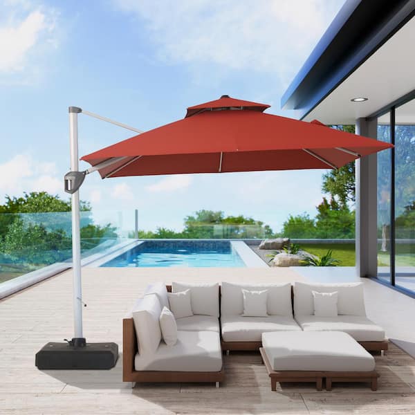 aleko 10 ft steel cantilever patio umbrella Domi 10'x10' Umbrella, Aluminum Windproof Outdoor with 360°Rotation, Square Offset Sun Shade Umbrella for Outside Deck Backyard Garden Pool, Gray : Patio, Lawn & Garden the ultimate solution for sun protection and outdoor comfort AKZ PLUS 10x13' Cantilever Umbrella