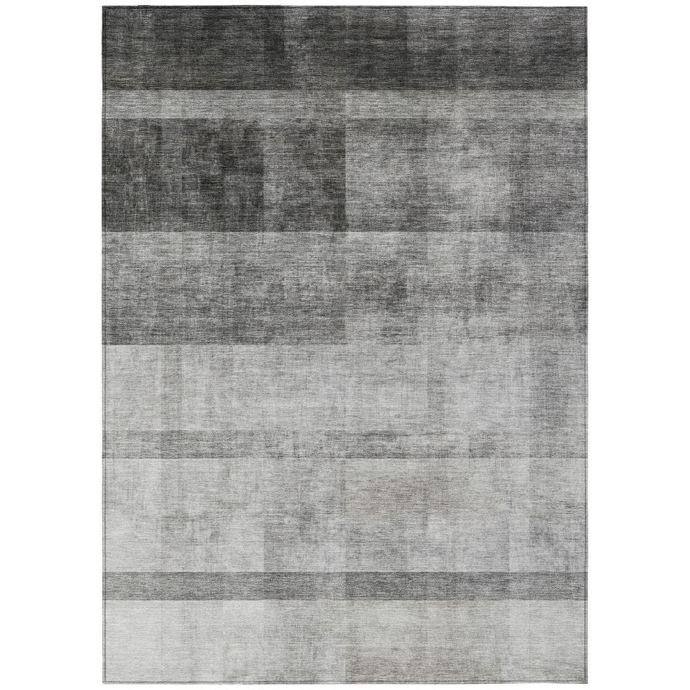 Gray 5 ft. x 8 ft. Woven Solid Color Rectangle Indoor/Outdoor Area Rug price history on PriceWatchPro