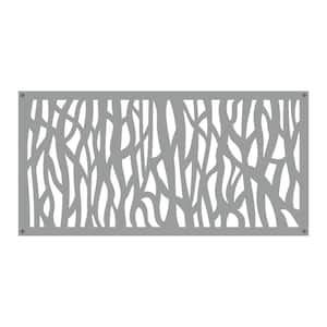 2 ft. x 4 ft. Sprig Gray Polypropylene Decorative Screen Panel