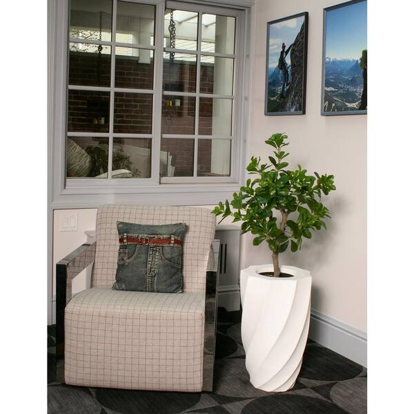 VINTAGE HOME 30 in. High Artificial Tung Tree With Fiberstone Planter