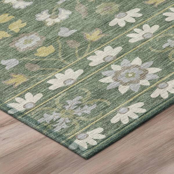 Chantille Machine Washable Indoor/Outdoor Abstract ACN3048 Basil 9 ft. x 12 ft. Area Rug