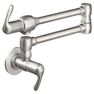 Ladylux Wall-Mounted Pot Filler in Stainless Steel