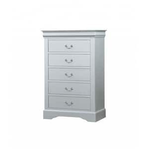 Amelia White 5 Drawers 15 in Chest of Drawers