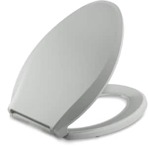 Elongated Smart Toilet in White Front Toilet Seat with Stainless Steel Nozzle