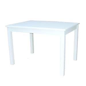 Linen White Solid Wood Kid's Table