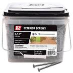 #8 x 2-1/2 in. Philips Bugle-Head Coarse Thread Sharp Point Polymer Coated Exterior Screws (25 lbs./Pack)