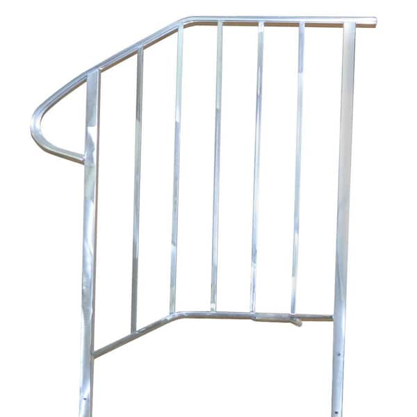 Fence Mild Rails 7 in. x 2 in. x 55 in. Aluminum Fence Railing 11037S-R - The Home Depot