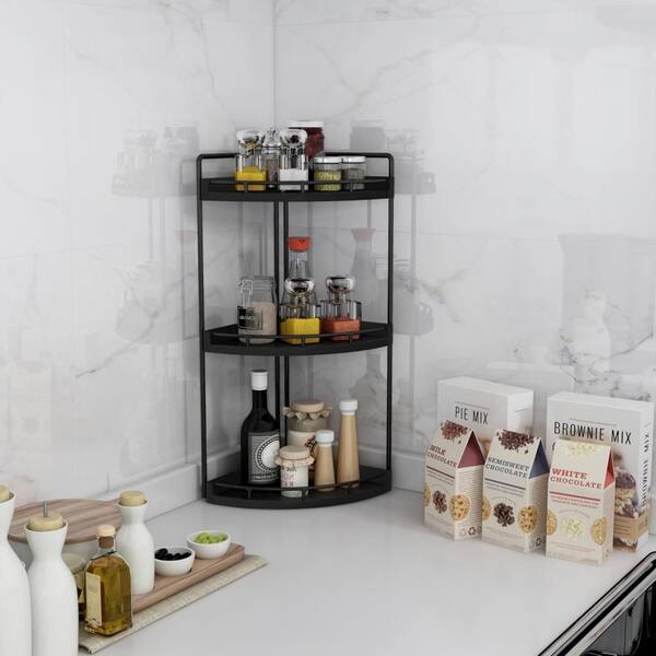 Numhew 3-Tier Wooden Corner Organizer for Bathroom Vanity Tray