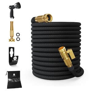 3/4 in. x 100 ft. Expandable Garden Hose Ultra Tough 5500D, 3-Layer Latex with 10-Way Sprayer, Nozzle, Hose Holder, Bag