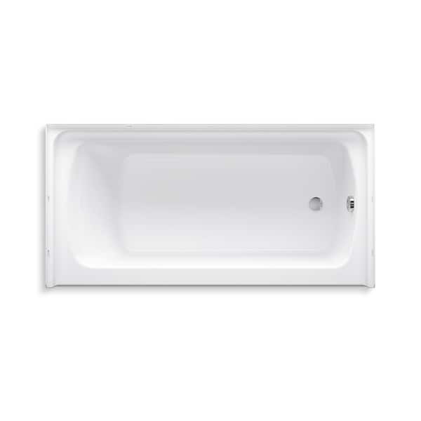 Ensemble 60 in. x 30.25 in. Soaking Bathtub with Right Drain in White