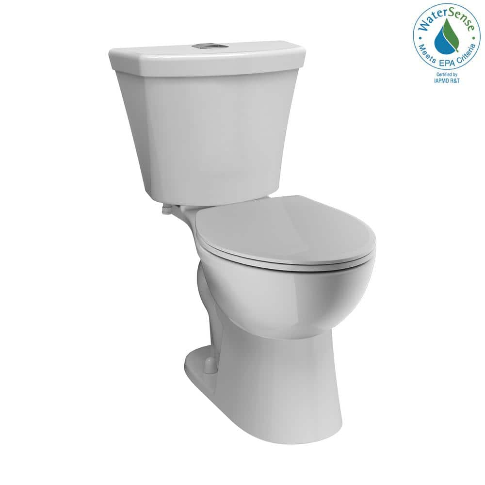 Delta Turner 2 Piece 1 1 GPF 1 6 GPF Dual Flush Round Front Toilet In   White Delta Two Piece Toilets C41908d Wh 64 1000 