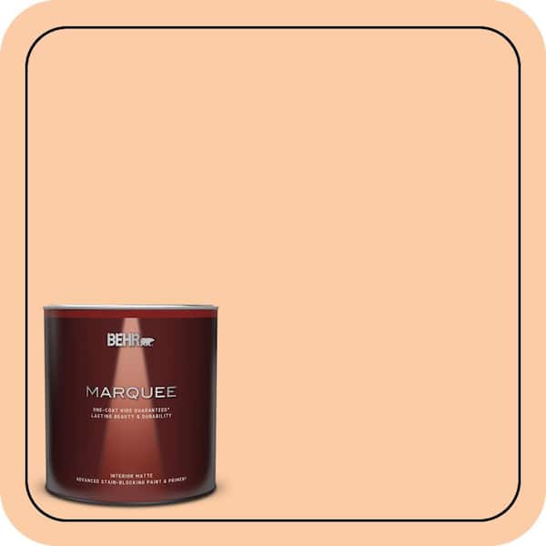 BEHR MARQUEE 1 qt. #270C-3 Coral Confection Matte Interior Paint & Primer