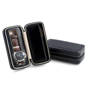 Leather Watch Case in Black