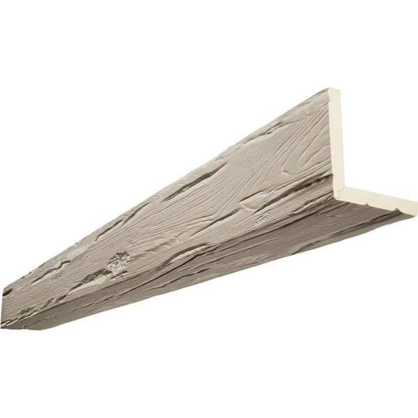 Ekena Millwork Endurathane 4 in. H x 12 in. W x 8 ft. L Riverwood Sand Dune Faux Wood Beam