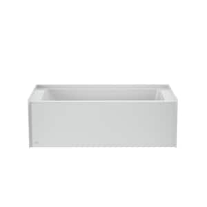 PROJECTA 60 in. x 33 in. Soaking Bathtub with Right Drain in White