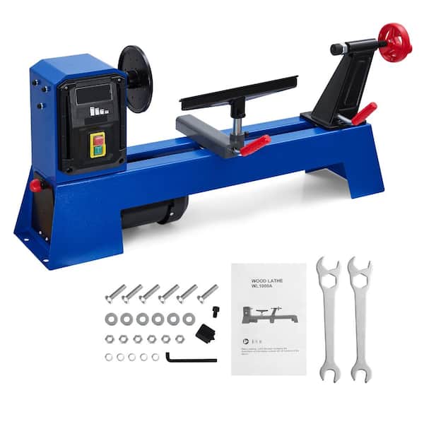 14" x 20" 400W Powerful Benchtop Wood Lathe with 4 Speeds (890/1260/1760/2600 RPM)