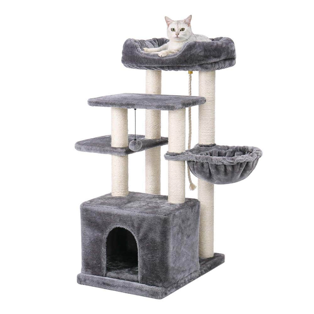 Multi-Level Cat Tree Tower Furniture with Sisal-Covered Scratching ...