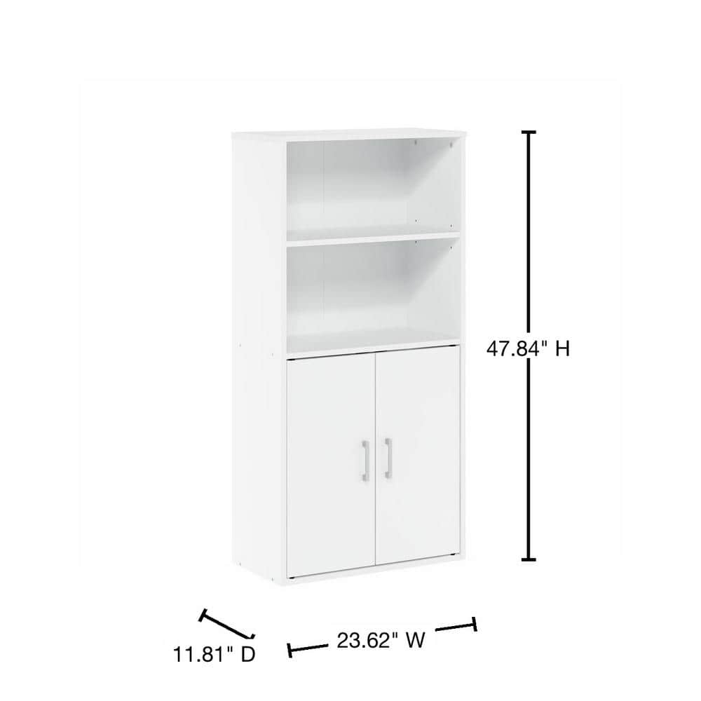 Pasir 47'' White E1 Particle Board Storage Cabinet with Adjustable Shelves