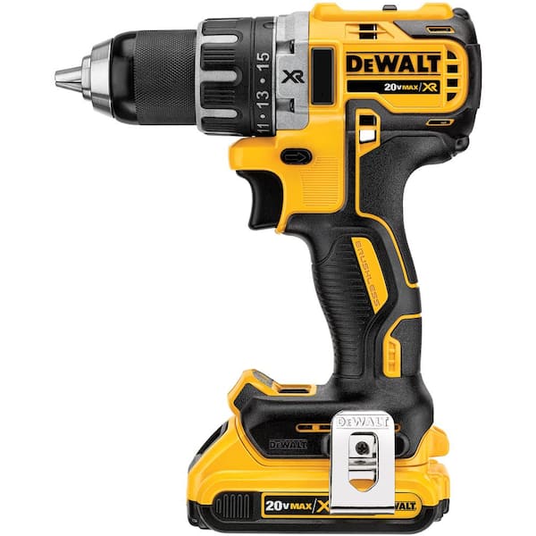 DEWALT 20 Volt MAX XR Lithium Ion Cordless Compact Combo Kit 4 Tool with 2 Batteries 2Ah Charger and Contractor Bag DCK484D2 The Home Depot