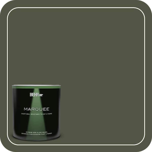 BEHR MARQUEE 1 qt. #ECC-37-3 Freshwater Marsh Semi-Gloss Enamel Exterior Paint & Primer
