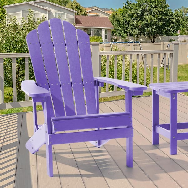 Sonkuki Purple Weather Resistant Plastic Adirondack Chair