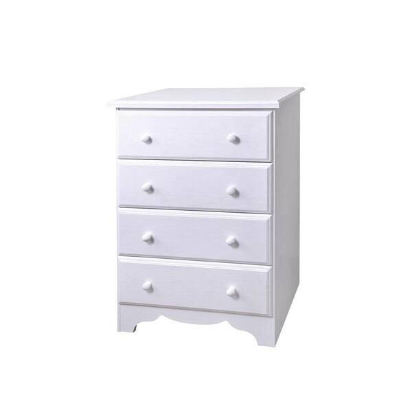 Lane 4-Drawer Laminate Dresser in White