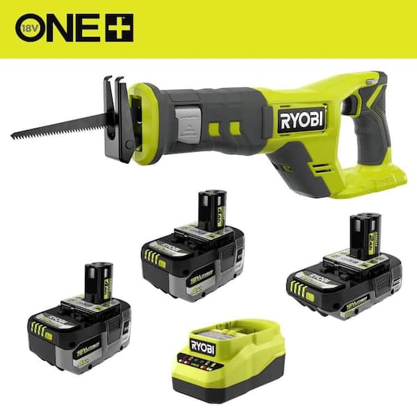 ONE+ 18V HIGH PERFORMANCE Kit w/ (2) 4.0 Ah Batteries, 2.0 Ah Battery, Charger, & FREE ONE+ 18V Reciprocating Saw